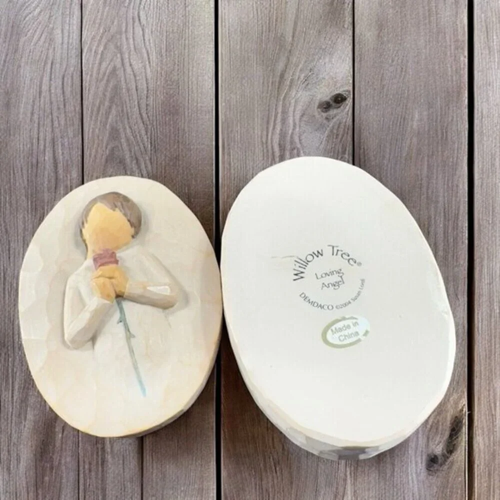 2004 Willow Tree Loving Angel Trinket Dish Jewelry Holder Container Demdaco‎ VTG